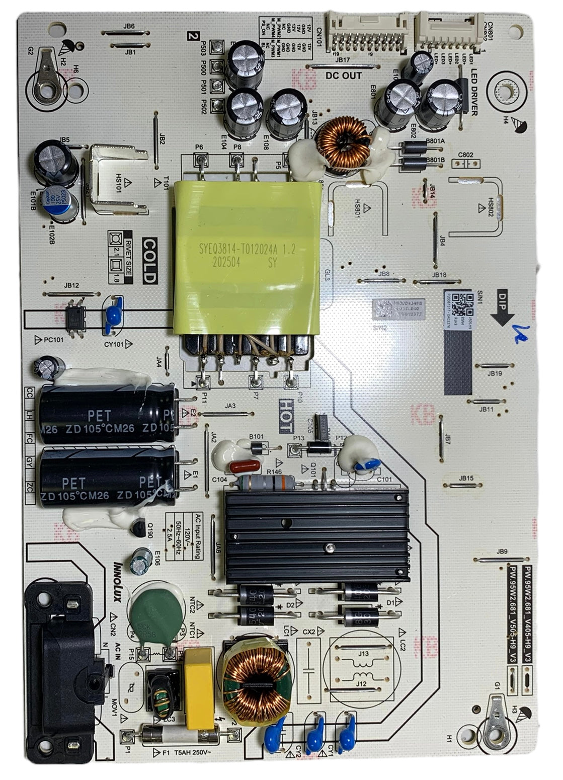 Vizio 6M04B0002L000 Power Supply LED Driver V505-H19