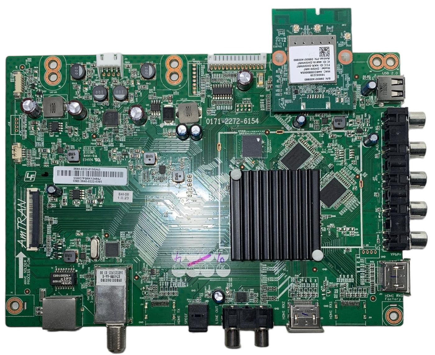 Vizio 3640-0222-0395 Main Board for E40-D0 (LAUSTXBS LAUSTXBS Serial)
