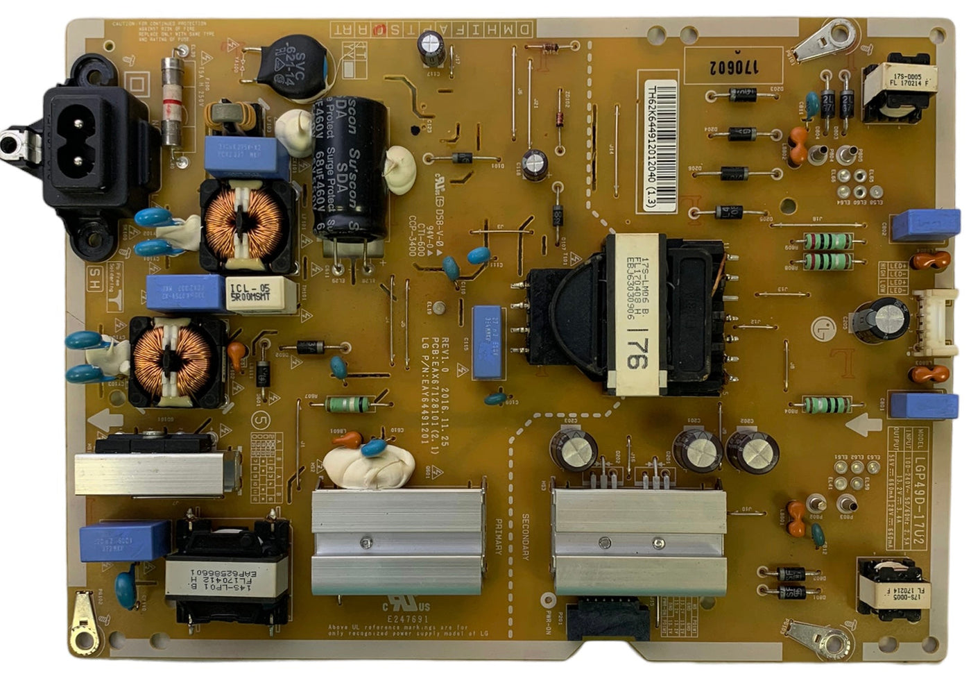 LG EAY64491201 Power Supply LED Driver Board