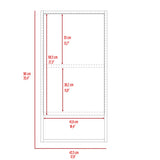 Mirrored Medicine Cabinet - Single Door - Light Gray - 35.4"H