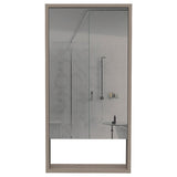 Mirrored Medicine Cabinet - Single Door - Light Gray - 35.4"H
