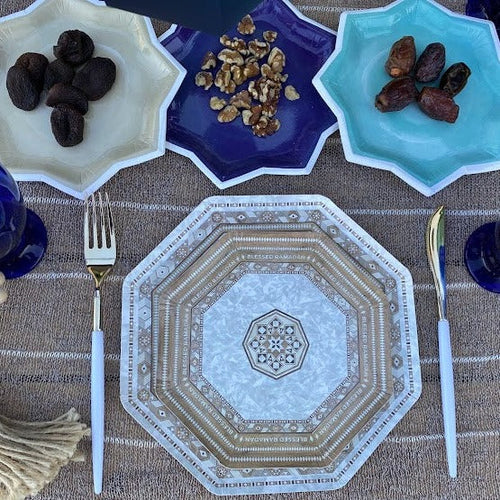 Damascus Ramadan Dinner Party Set, Serves 8, 24 Pieces