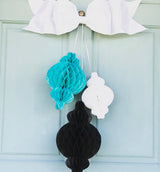 Lantern Honeycomb Turquoise Set of 2