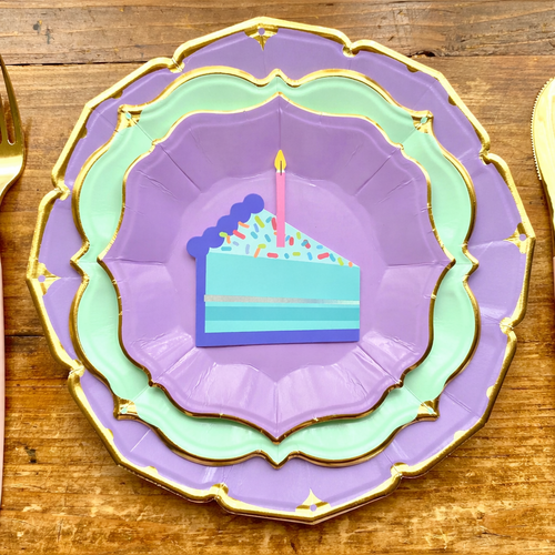 Pastel Birthday Party Set, Serves 8, 32 Pieces