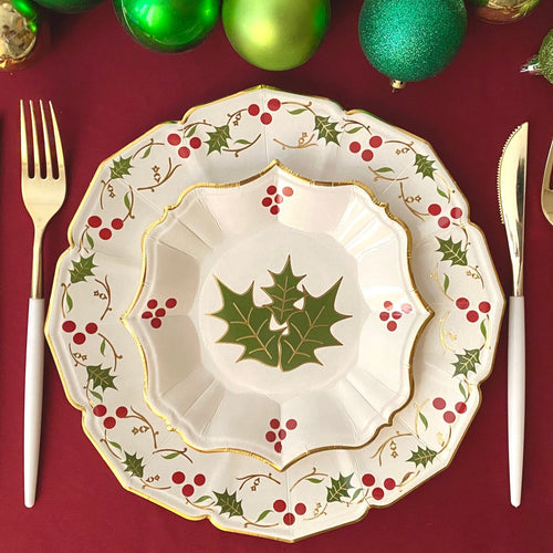 White Christmas Party Set, Serves 8, 24 Pieces