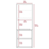 Bathroom Cabinet - Single Door - Four Shelves - Black