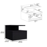 Engineered Wood Nightstand Black