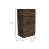 Dresser with Mirror and Jewelry Box - Two Drawers - Dark Walnut