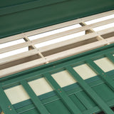 Queen Size Murphy Bed with Large Drawers,Green (OLD SKU: LP000678AAF)