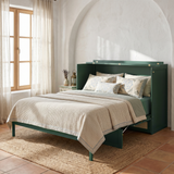 Queen Size Murphy Bed with Large Drawers,Green (OLD SKU: LP000678AAF)