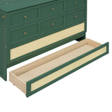 Queen Size Murphy Bed with Large Drawers,Green (OLD SKU: LP000678AAF)