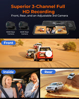 The Legend 3CH Waterproof Mirror DVR with 8-Gang Switch Box