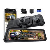 The Legend 2CH Waterproof Mirror Dash Cam, 4K+2.5K