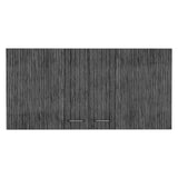 Wall Cabinet - Double Door - Two Shelves - White & Smokey Oak