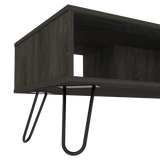 Vassel Coffee Table - Hairpin Legs, Two Shelves, Espresso
