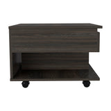 Lift-Top Coffee Table - Espresso - Hidden Storage & Casters