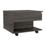 Lift-Top Coffee Table - Espresso - Hidden Storage & Casters