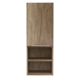 Bathroom Storage Cabinet - Single Door - Open Shelves - Pine