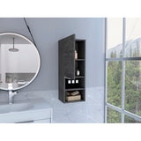 Bathroom Cabinet - Single Door - Four Shelves - Smokey Oak