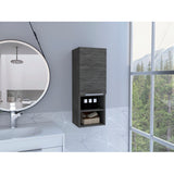 Bathroom Cabinet - Single Door - Four Shelves - Smokey Oak