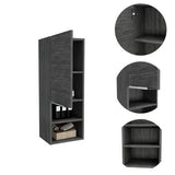 Bathroom Cabinet - Single Door - Four Shelves - Smokey Oak