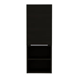 Bathroom Cabinet - Single Door - Four Shelves - Black
