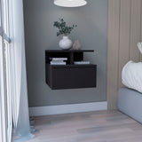 Engineered Wood Nightstand Black