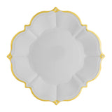 Gray Lunch Plates With Gold Border