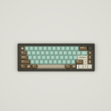 Mint Choco Design Keycaps and Mechanical Keyboard