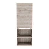 Bathroom Cabinet with Shelves and Single Door, Light Gray