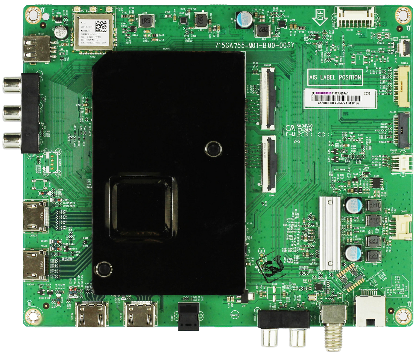Vizio 756TXKCB02K050 Main Board for P65Q9-H1