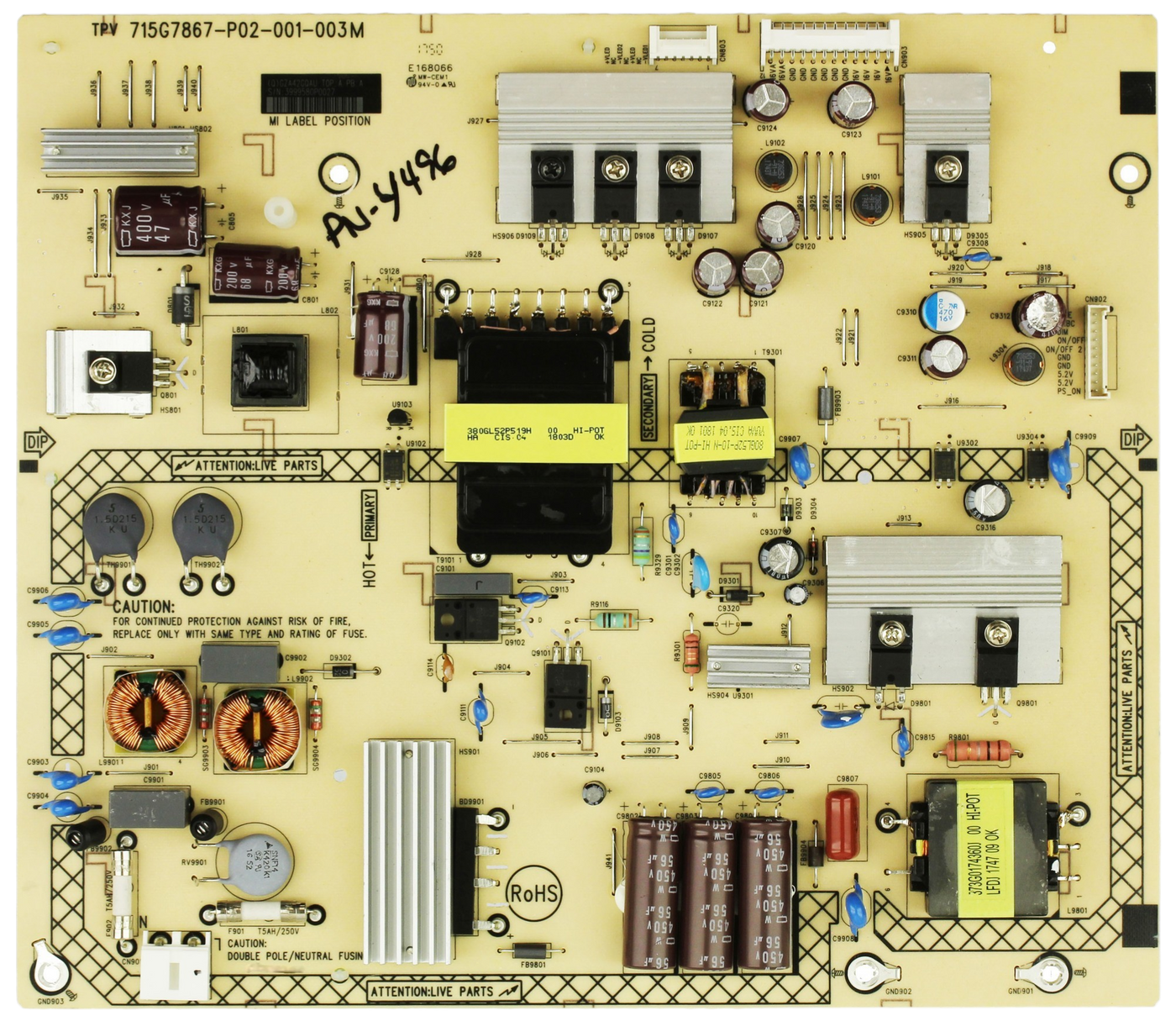 Sharp GZA42GQAU Power Supply LED Driver Board