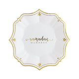Ramadan White Dessert Plates