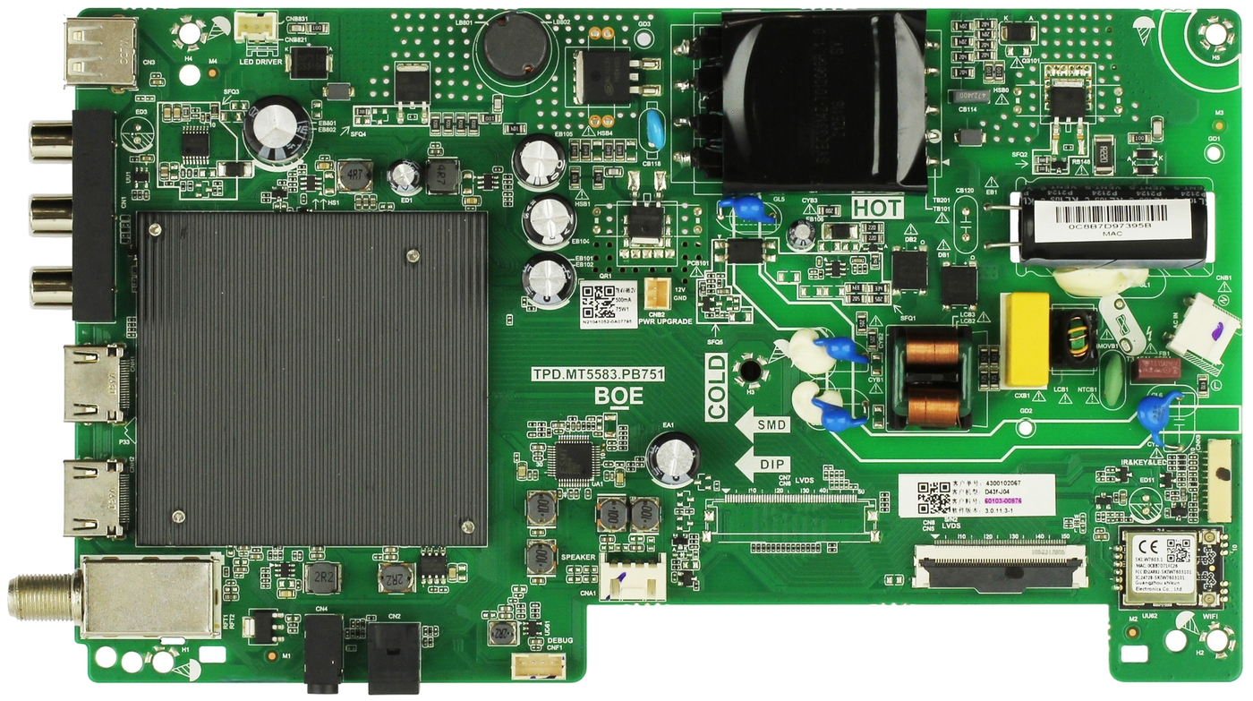 Vizio 60103-00876 Main Board Power Supply for D43F-J04 (LBNFC8O Serial)