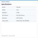Ramaxel S121 specs