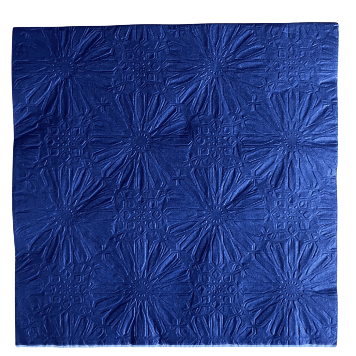 Navy Blue Embossed Dinner Napkins