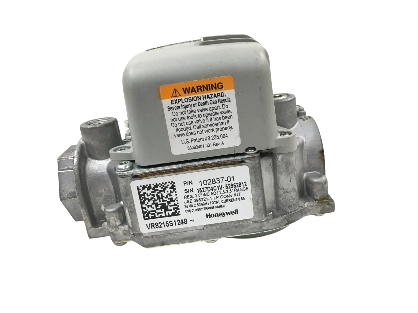 Honeywell VR8215S1248 102837-01 1 2" 24V 1-Stage Direct Ignition Gas Valve