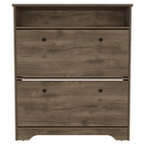 Shoe Rack - Two Extendable Shelves - Open Shelf - Dark Brown
