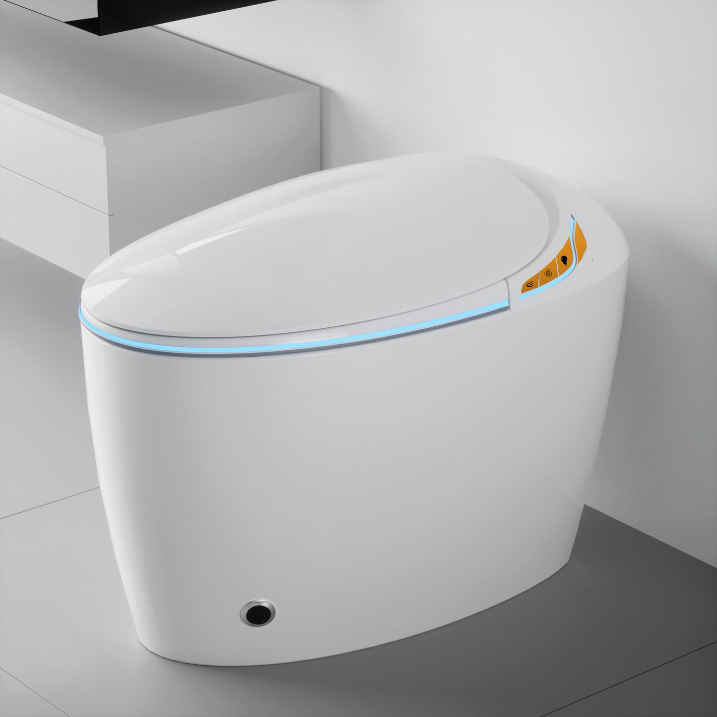 Unique Smart Toilet with Bidet Built In, Intelligent One Piece Toilet For Mod...