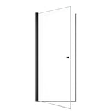 32"W x 72"H Frameless Circular Pivot Shower Door in Matte Black With 1/4" (6mm)