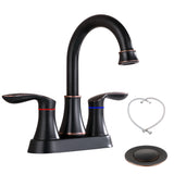 2-Handle 4-Inch Oil Rubbed Bronze Bathroom Faucet