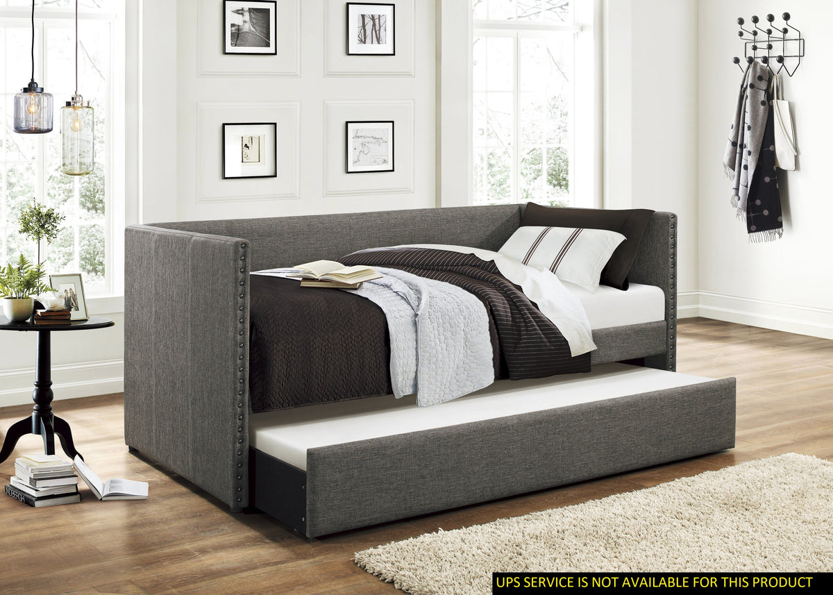 Daybed with Trundle Wood Sleeper Gray