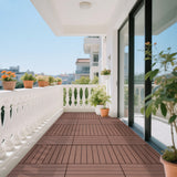 DIY Interlocking Decking Floor Tiles Dark Gray 24 Pieces