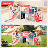 12 in 1 Toddler Outdoor Playset with Swing, Indoor Swing and Slide Set Playgroun