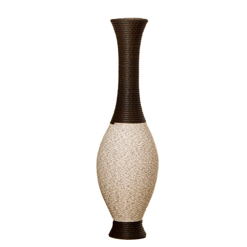 Hand-Woven PVC Rattan Look Floor Vase, 39.37 Inch Tall Decorative Vase
