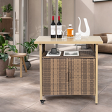 Metal Outdoor Coffee Table Beige