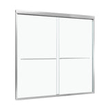 56"-60"W*60" H Semi-Frameless Double Sliding Shower Door, Bypass Shower Door