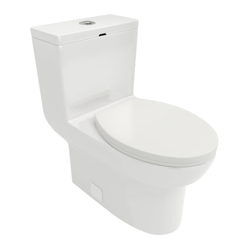 Modern Ceramic Dual Flush Soft Close Toilet White