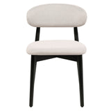 Set of 2 Rubberwood Dining Chair Beige