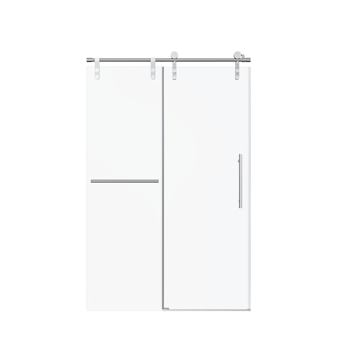 Frameless Sliding Shower Door 46-48" W x 76" H Chrome